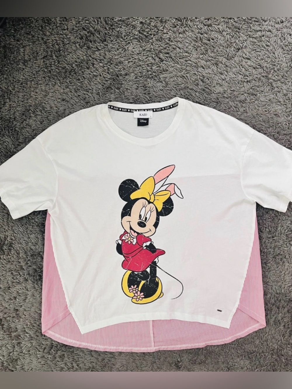 Kazo X Disney women’s graphic high low cotton Tshirt L